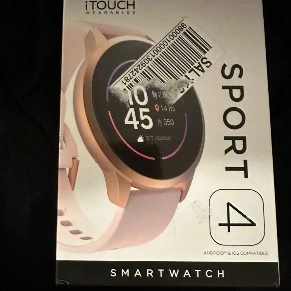 NWT ITouch Sport 4 Women’s Blush Strap Fitness Tracker Smartwatch Pink band